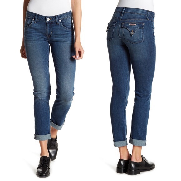 Hudson Jeans Denim - Hudson‎ Bacara Straight Flood Cuff Jeans Blue